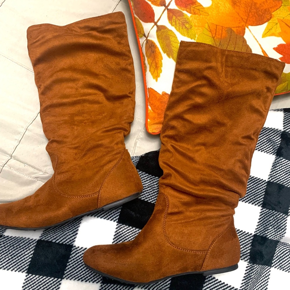 Tall brown boots